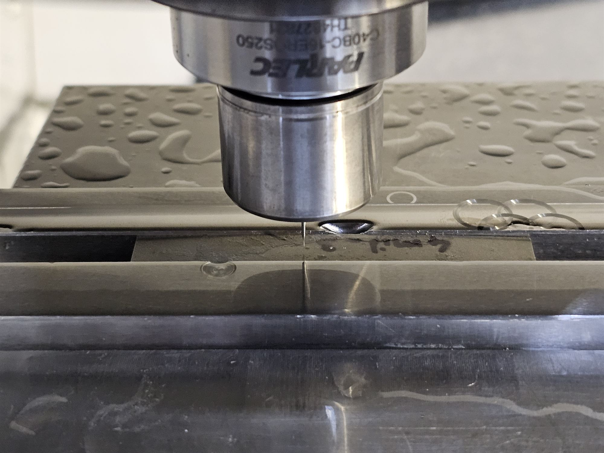 Micro endmill cutting a fine detail